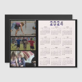 2024 3家族パーソナライズされた写真コラージカレンダー (正面/裏面)