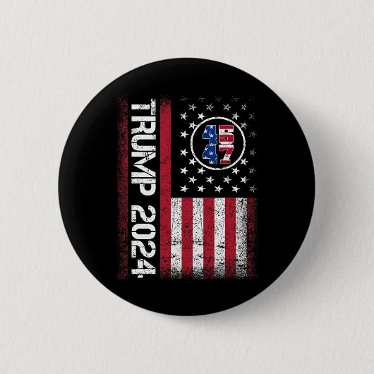2024 45 47スタンドAmerican Flag Men Women 缶バッジ (正面)
