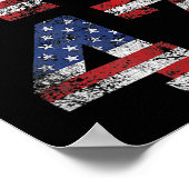 2024 45 47ヴィンテージアメリカ国旗のレトロ4547 Us 202 ポスター (角)