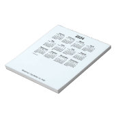 2024 Alice Blue Calendar by Janz Small Notepad ノートパッド (回転)