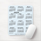2024 Alice Blue Largeプリントカレンダーby Janz マウスパッド (マウス)