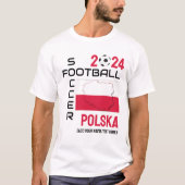 2024 ANY YEARポーランドサッカーサッカー名前をカスタムする Tシャツ (正面)