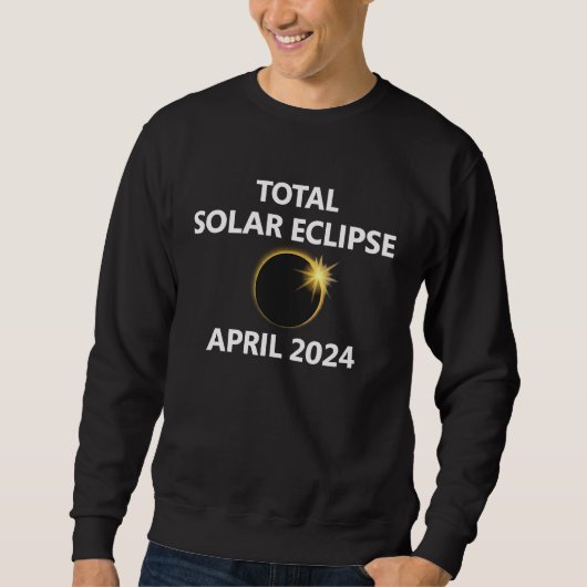 2024 April Solar Eclipse New Hampshire Maine Conne スウェットシャツ (正面)