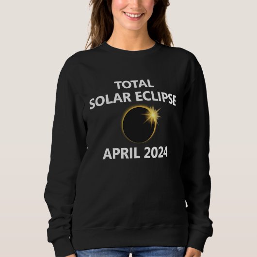 2024 April Solar Eclipse New Hampshire Maine Conne スウェットシャツ (正面)