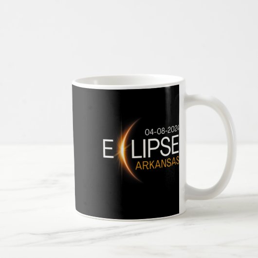 2024 Arkansas Totality Eclipse Arkansas 太陽の 2024 コーヒーマグカップ (右)