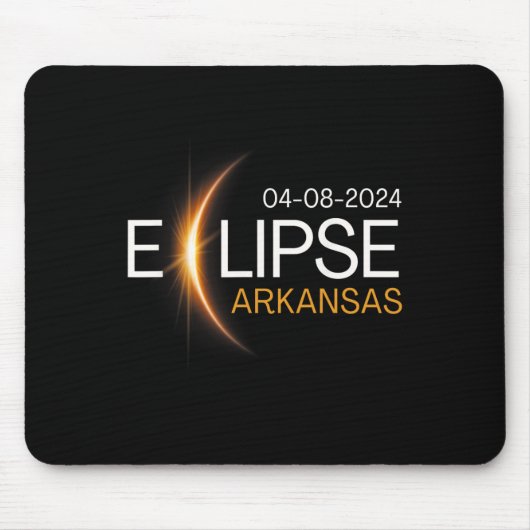 2024 Arkansas Totality Eclipse Arkansas 太陽の 2024 マウスパッド (正面)