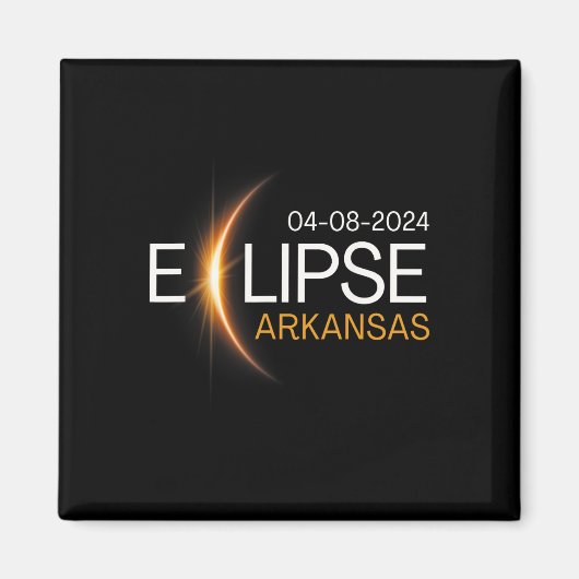 2024 Arkansas Totality Eclipse Arkansas 太陽の 2024 マグネット (正面)
