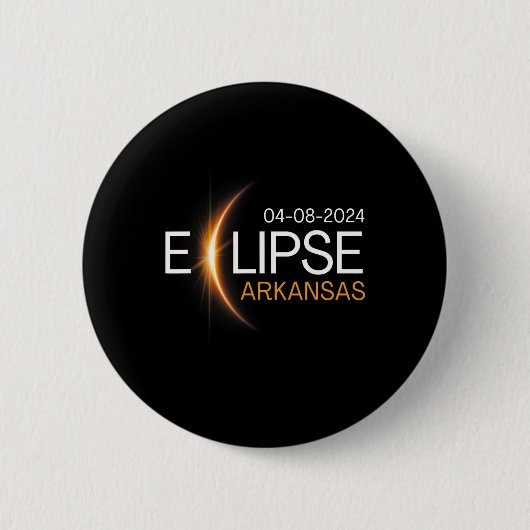 2024 Arkansas Totality Eclipse Arkansas 太陽の 2024 缶バッジ (正面)