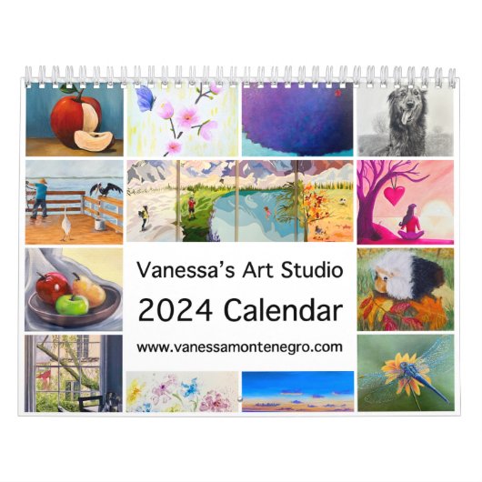 2024 Art Calendar Vanessa's Art Studio カレンダー (カバー)
