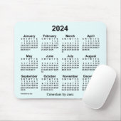 2024 Azure Calendar by Janz Mouse pad マウスパッド (マウス)