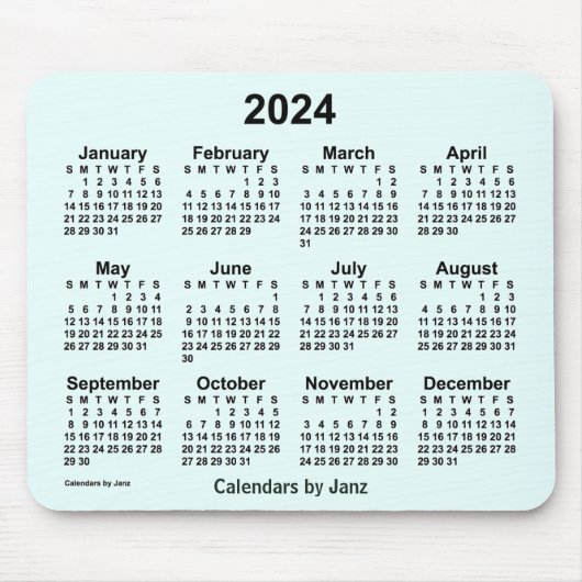 2024 Azure Calendar by Janz Mouse pad マウスパッド (正面)