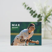 2024 Baseball Photo Graduation Announcement II ポストカード (スタンド正面)
