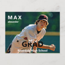 2024 Baseball Photo Graduation Announcement II