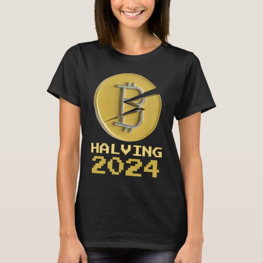 2024 Bitcoin Halving Crypto Cryptocurrency Halveni Tシャツ (正面)