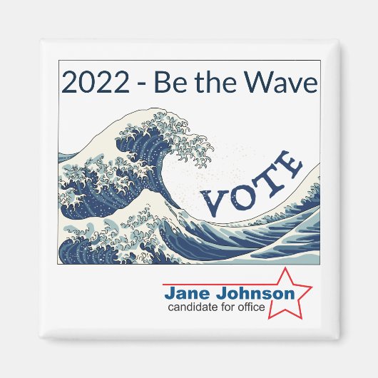2024 Blue Waveカスタマイズ可能なキャンペーンマグネット マグネット (正面)