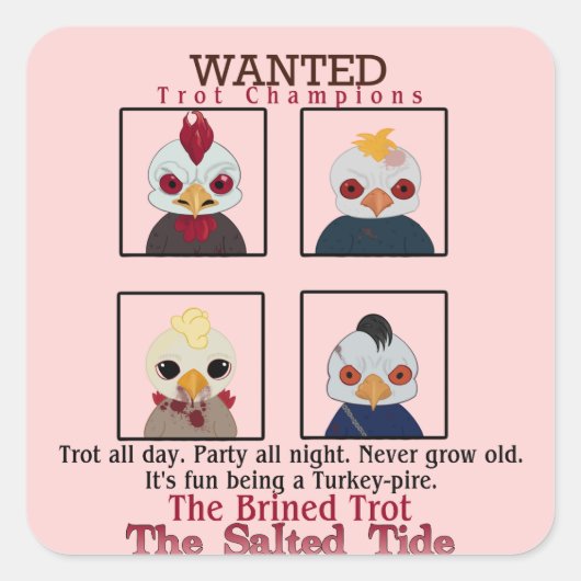 2024 Brined Trot Championステッカー スクエアシール (正面)