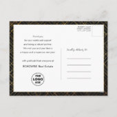 2024 Business 2フォト金ゴールドモダンスクリプトカレンダー シーズンポストカード (裏面)