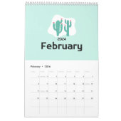 2024 Cactiパラダイスカレンダー カレンダー (2月 2026)