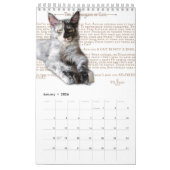 2024 Calendar Maine Coon cats & kittens, poetry カレンダー (1月 2026)