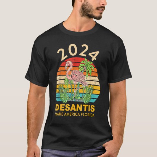 2024 Desantis Flamingo Lover Quote Tシャツ (正面)