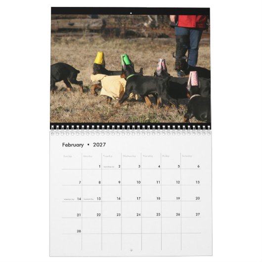 2024 DTカレンダー カレンダー (2月 2027)