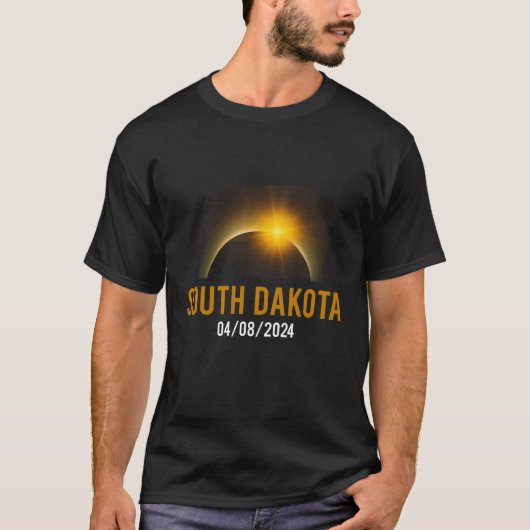 2024 Eclipse全体皆既日食太陽の南Da Tシャツ (正面)