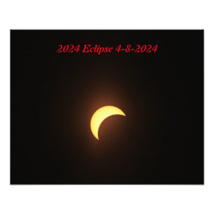 2024 Eclipse 4-8-2024の過去の日 フォトプリント