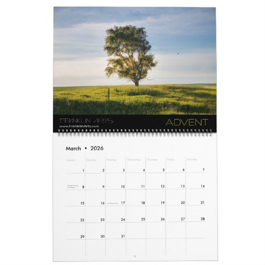2024 Farms & Fields Calendar by Franklin Arts カレンダー (3月 2026)