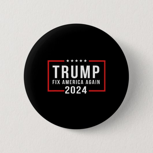 2024 Fix America Again Donald Trump 2024 缶バッジ (正面)