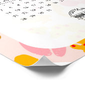 2024 Flower Business Logo月次カレンダー ポスター (角)