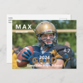 2024 Football Photo Graduation発表 ポストカード (正面/裏面)