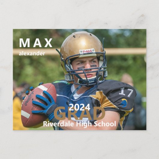 2024 Football Photo Graduation発表 ポストカード (正面)