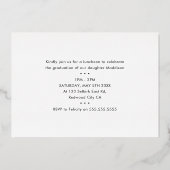 2024 GRAD写真書道モダン赤面ピンク金ゴールド 箔招待状 (裏面)