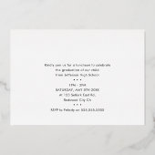 2024 GRAD PHOTOモダンシンプルスクリプト金ゴールド 箔招待状 (裏面)