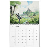 2024 Great Dane Water Color （カスタマイズ可能） カレンダー (3月 2027)