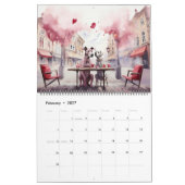 2024 Great Dane Water Color （カスタマイズ可能） カレンダー (2月 2027)