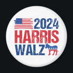 2024 Harris Walz民主党議員ドンキーアメリカン選挙 マグネット<br><div class="desc">2024 Harris Walz磁石とアメリカ国旗と民主党議員ロバを赤、白、青で飾った。民主的なパーティー候補として、大統領と副大統領にカマラハリスとティム・ウォルズに投票する。国クール国デザイン。</div>