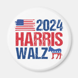 2024 Harris Walz民主党議員ドンキーアメリカン選挙 マグネット