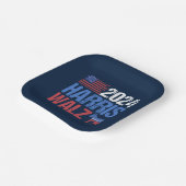 2024 Harris Walz選挙夜パーティーブルー ペーパープレート (傾斜あり)