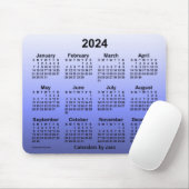 2024 Janz Mouse padによる色あせたインディゴカレンダー マウスパッド (マウス)