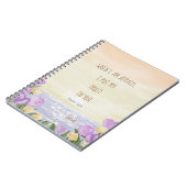2024 JW年カスタム文字詩篇56:3チューリップ海 ノートブック (左側)