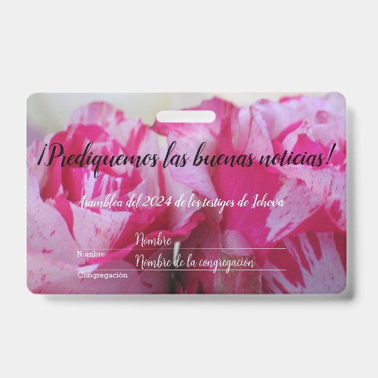 2024 JW asamblea TJ rosas personaliza バッジ (正面)