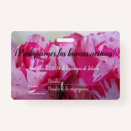 2024 JW asamblea TJ rosas personaliza バッジ (正面)