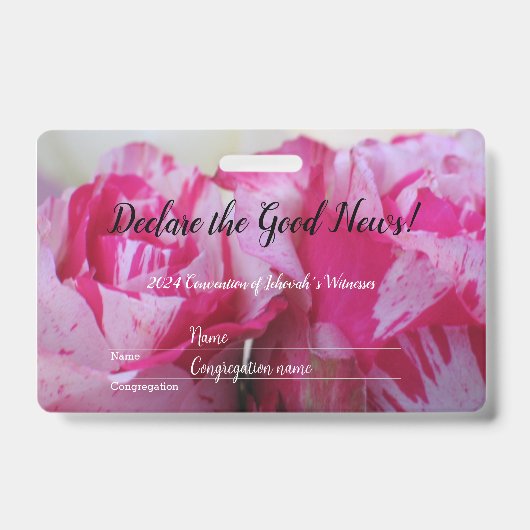 2024 JW convention Roses  バッジ (正面)