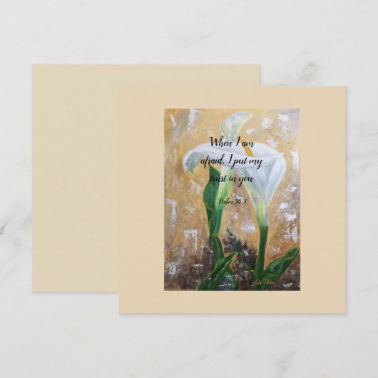 2024 JW year text Psalm 56:3  サンキューカード (正面/裏面)