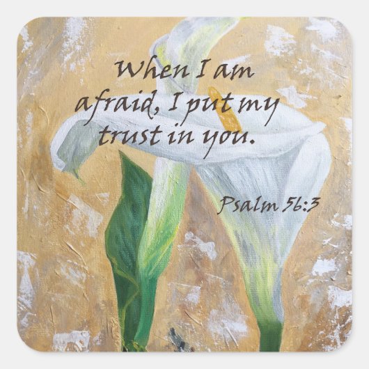 2024 JW year text Psalm 56:3 スクエアシール (正面)