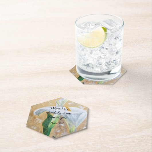 2024 JW year text Psalm 56:3 ペーパーコースター (インサイチュ)