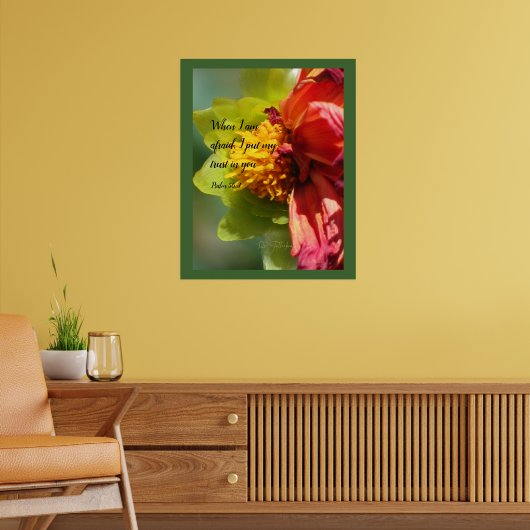 2024 JW year text Psalm 56:3 ポスター (リビング2)