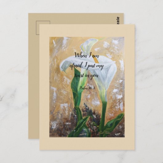 2024 JW year text Psalm 56:3  ポストカード (正面/裏面)