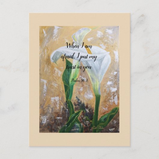 2024 JW year text Psalm 56:3  ポストカード (正面)